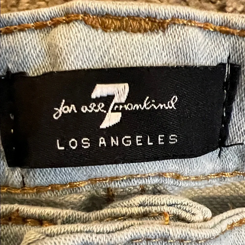 7 For All Mankind Light Blue Jean Shorts